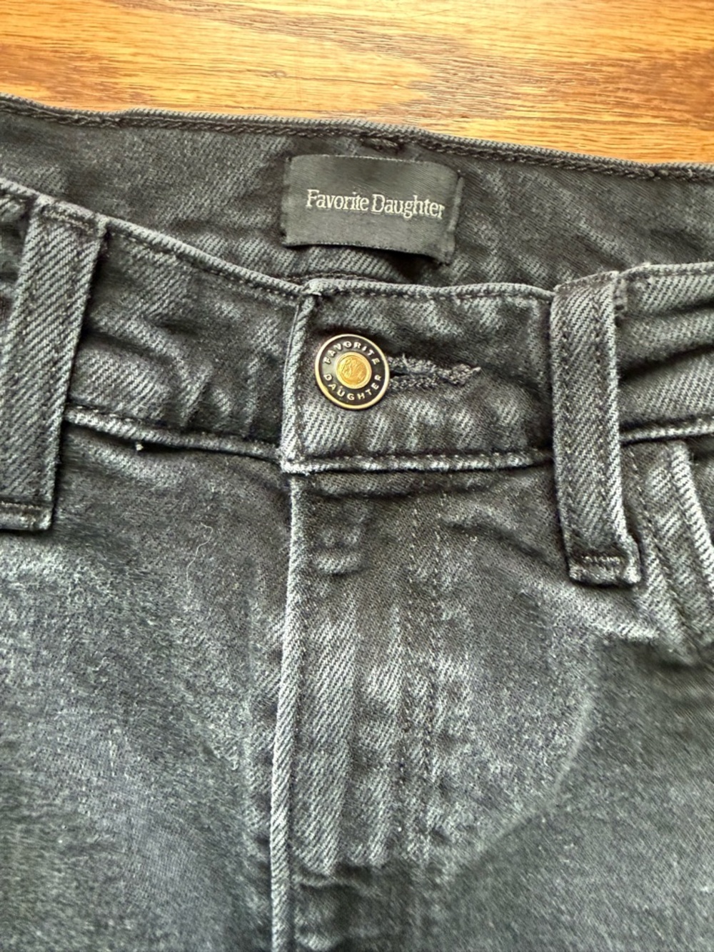 Favorite Daughter Black Valentina Boot Mini Bootcut Jeans